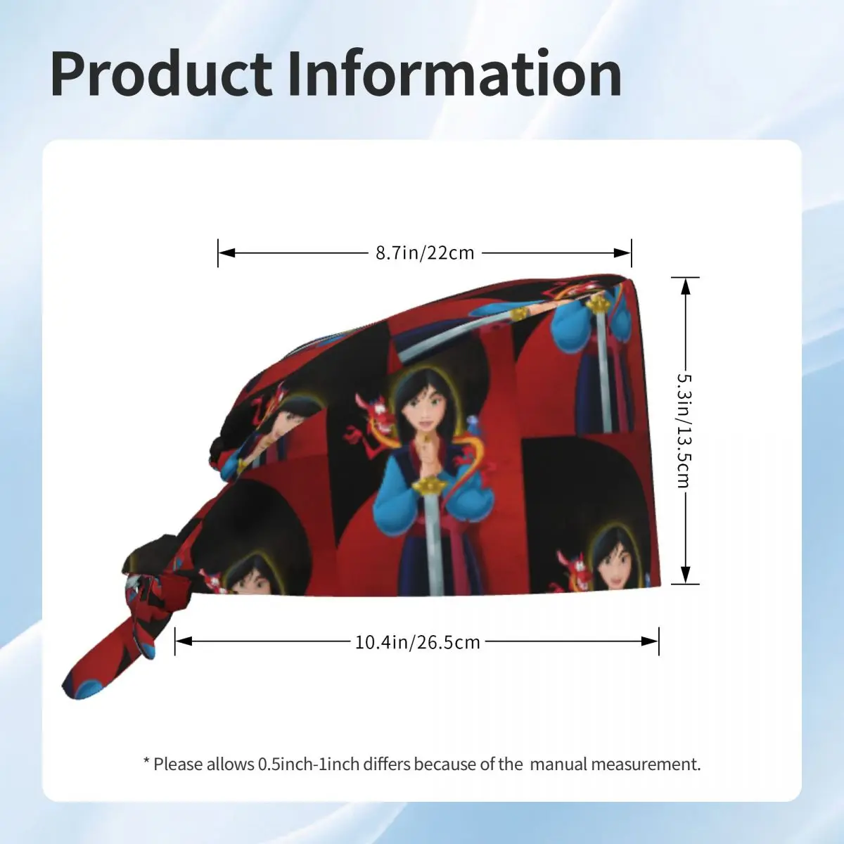 مخصص مولان الأميرة تنظيف قبعة العمل كول الرجال النساء فرك قبعة الجراحية قبعة ممرضة الدعك قبعة لطبيب الأسنان