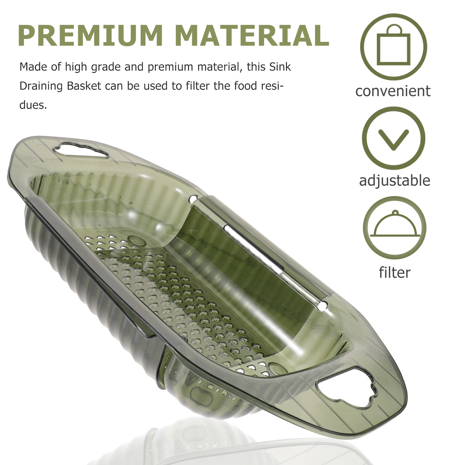 

Telescopic Drainer Sink Kitchen Washing ganizer Pet Strainer Sink Strainer Fruit Dish Essential