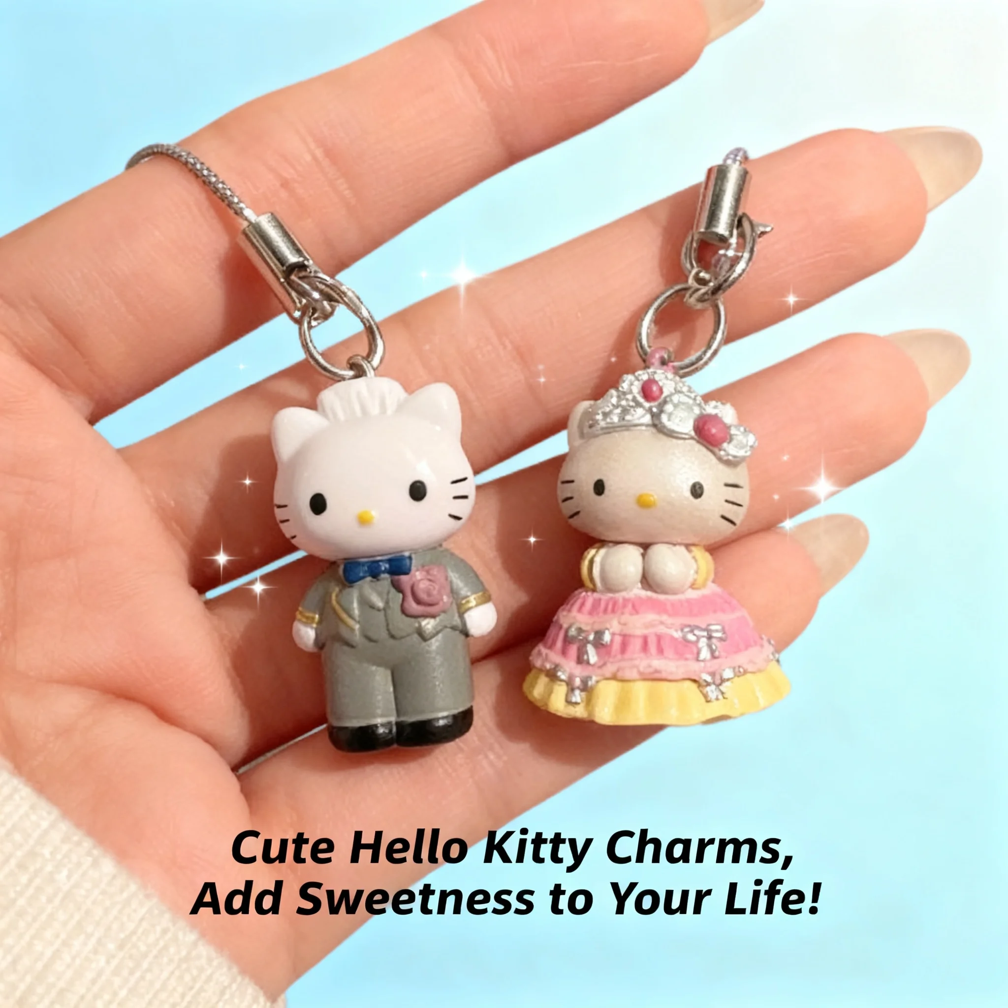 

Брелок Sanrio Hello Kitty, 3D-подвеска, милый аниме-аксессуар для телефона, подвесное украшение, подарок на свадьбу для девочек и женщин, милый сувенир