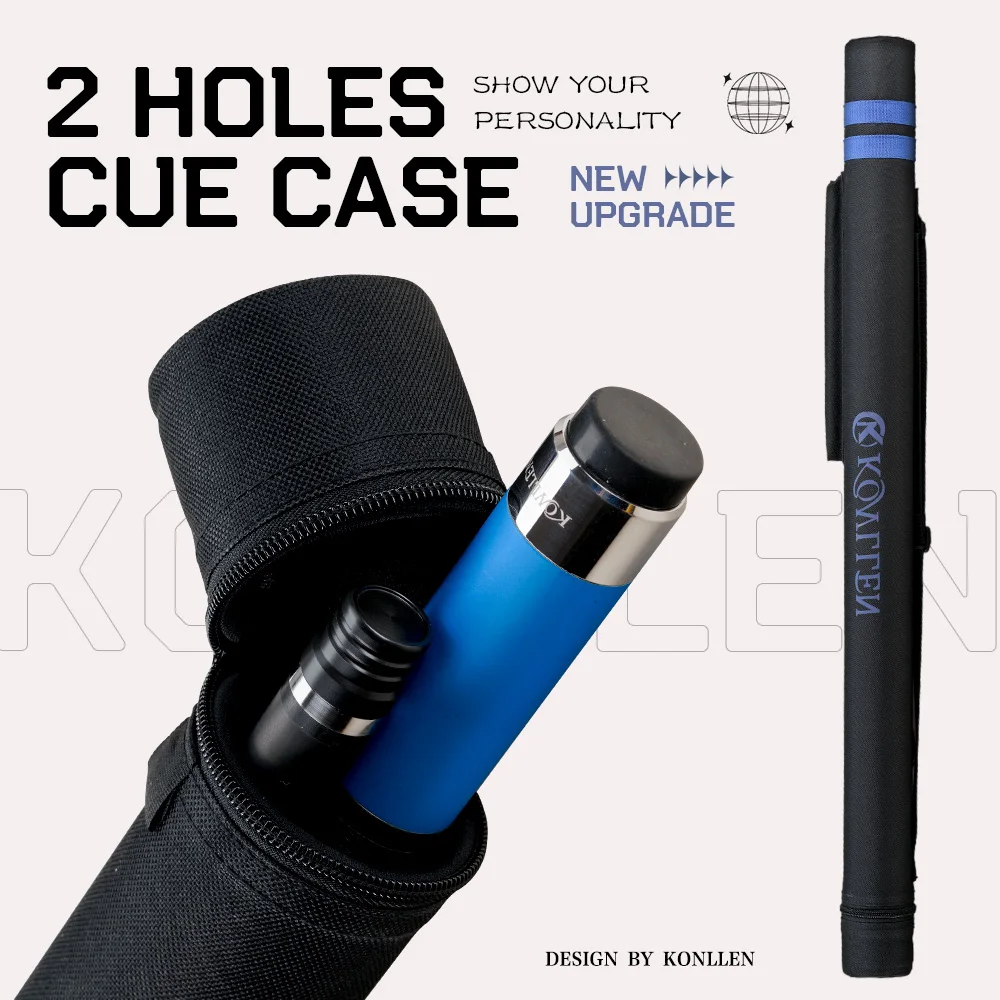 KONLLEN Billiard Case 2 Holes Tube Shape Canvas Oxford Pool Cue Bag 1/2 Billiard Cues Bag Cylinder New Arrival for Dropshopper