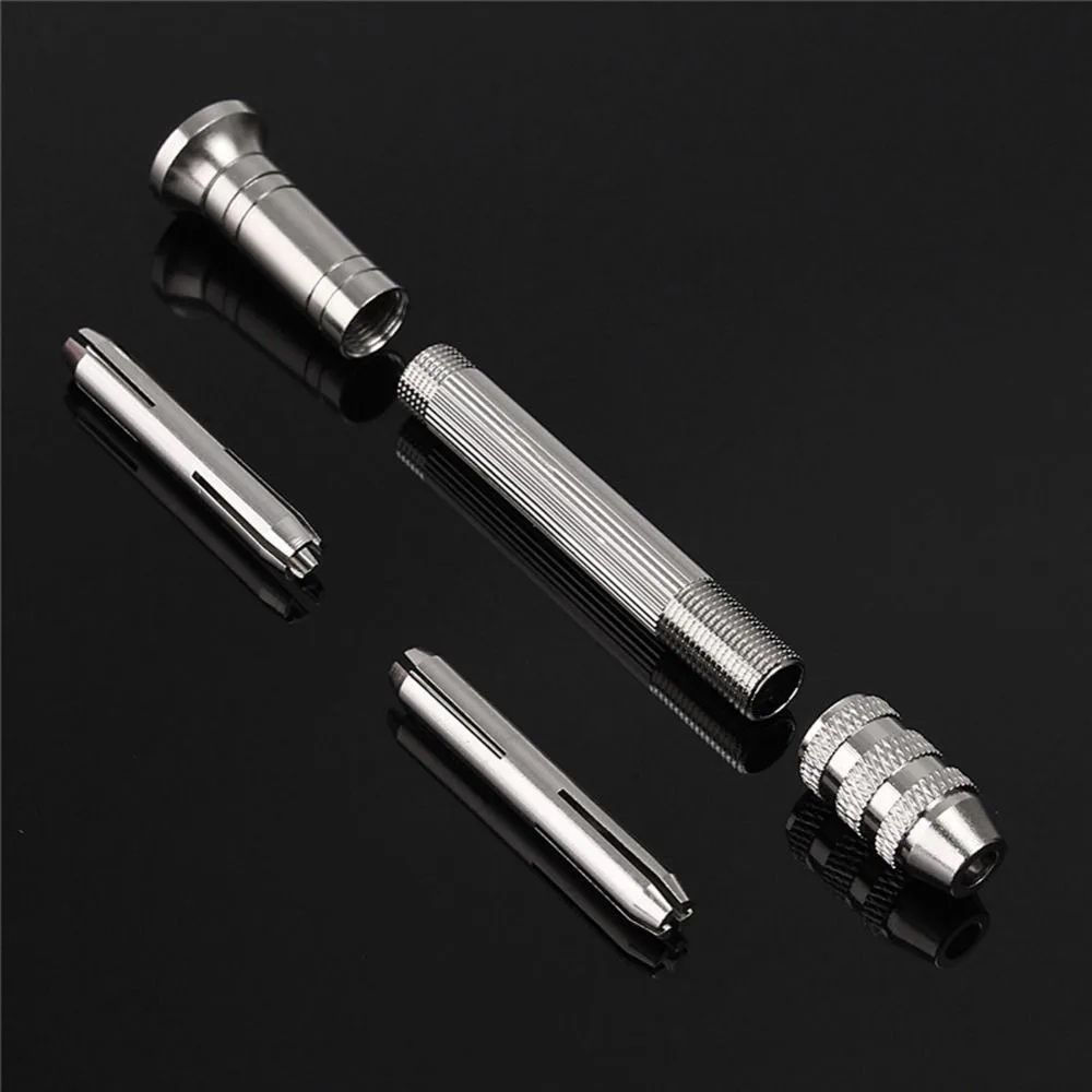 Hand Hand Pin Hole Drill Chuck Clamp Pin Vise Round Steel Metal Tool Twist Drill Repair Tool Kits Accessories