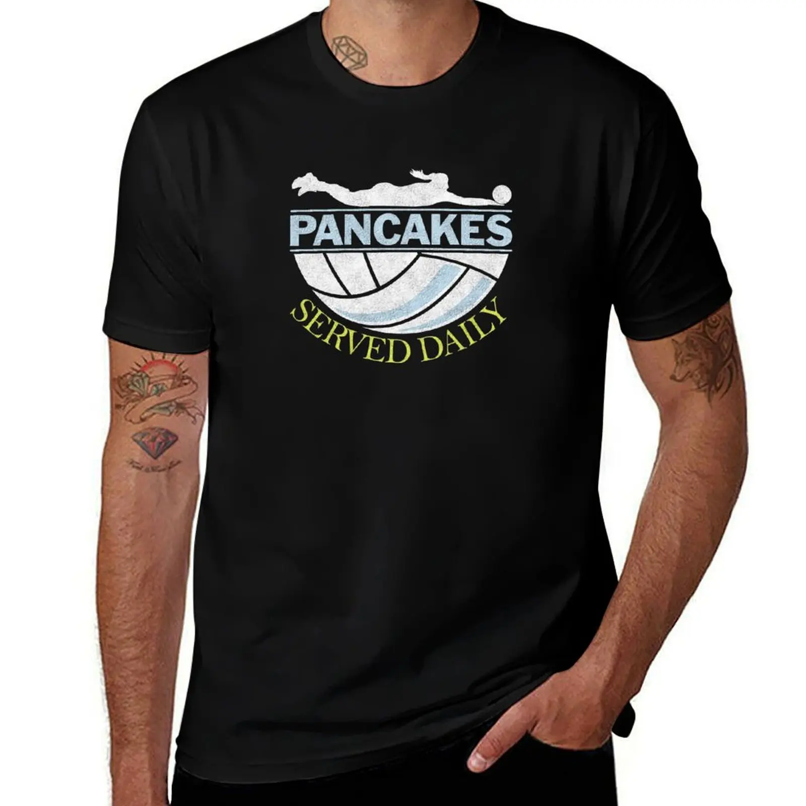 

Pancakes Served Daily Volleyball Libero T-Shirt t shirt personalised t shirts cotton 100%
