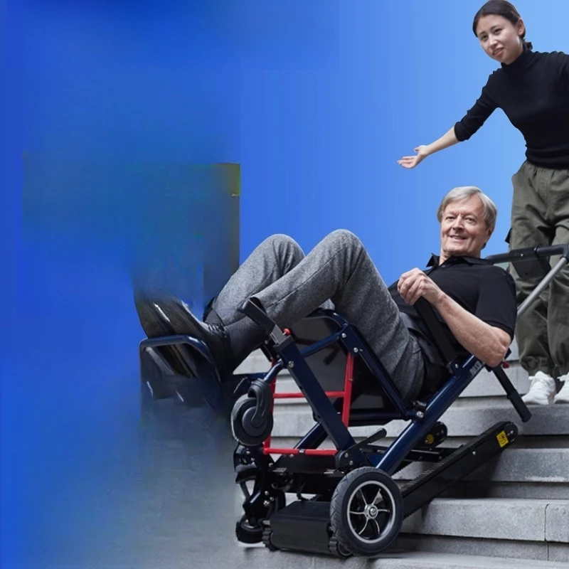 Climbing machine Electric stair climbing wheelchair for the elderly Up and down stairs Household artifact Automatic track