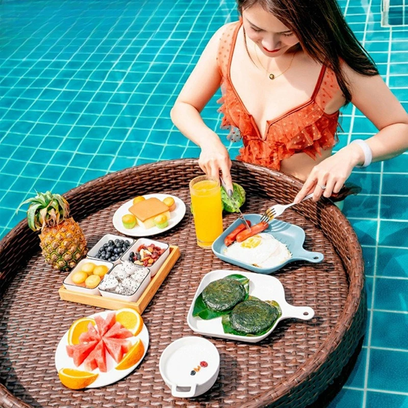 

Bali Water Floating Breakfast Tray Hotel Villa Famous Pool Floating Tray Vietnam Internet celebrity rattan basket