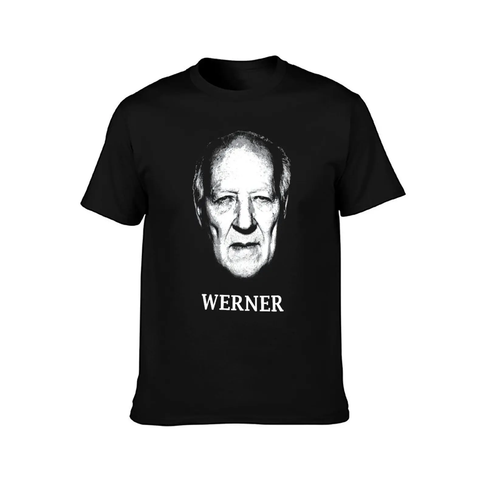 Werner herzog T-Shirt, Summer Casual Cotton Tee, Oversized Streetwear Tops, Vintage Graphic Print, Loose Fit Short Sleeve