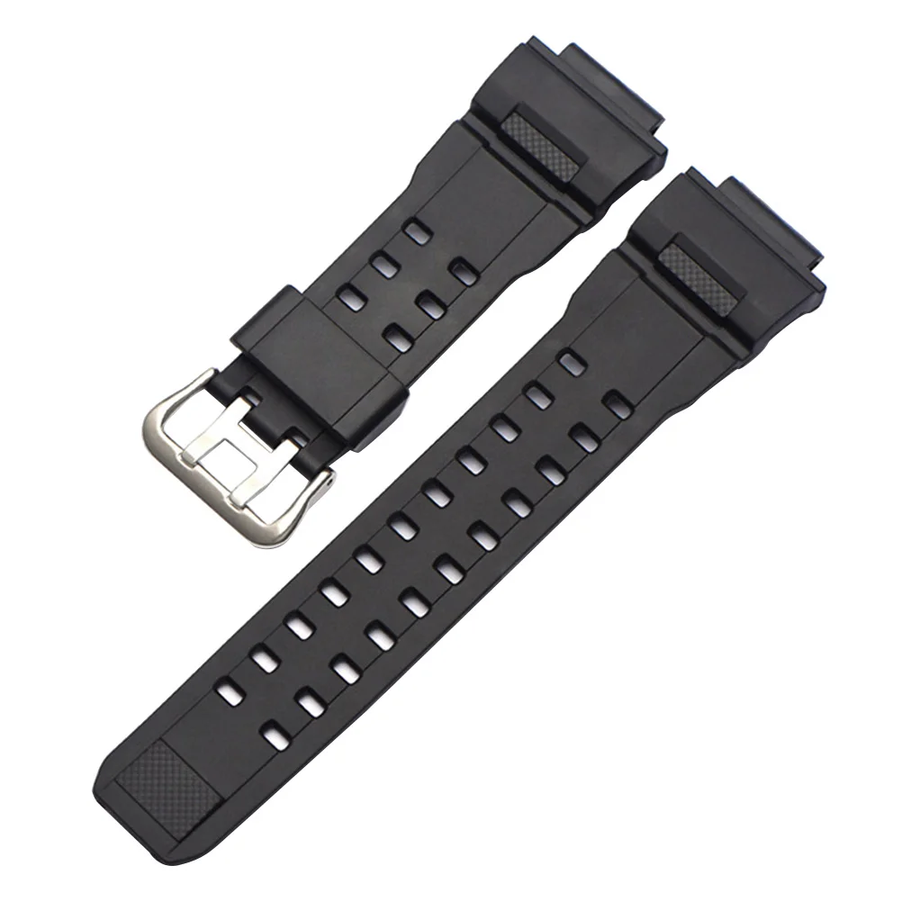 Watchstrap Black PU Watch Band Comfortable Replacement Wrist Strap for Men Women PU Watchband