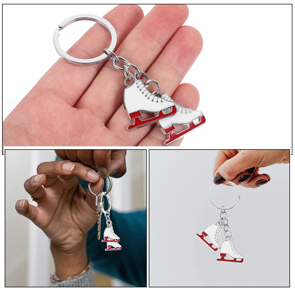 

3 Pcs Skate Keychain Ice Ornaments Accessories Zinc Alloy Skates Pendants Skating for Women