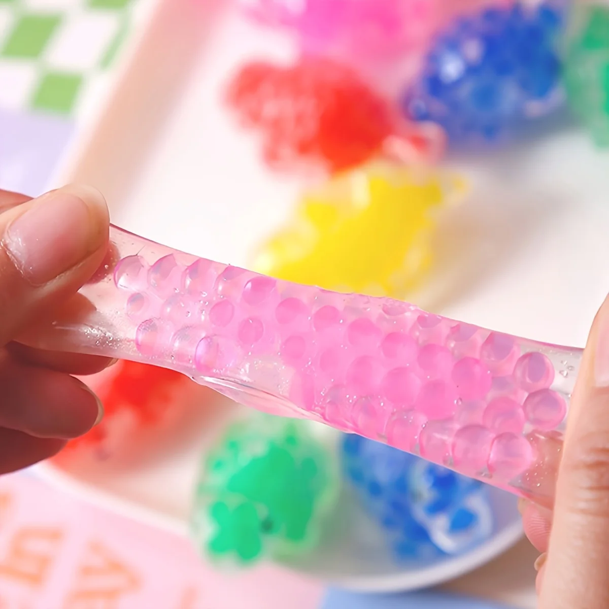 حبة الماء على شكل حيوان اسفنجي - كرة تململ لتخفيف التوتر، أداة لطيفة مضادة للقلق #5