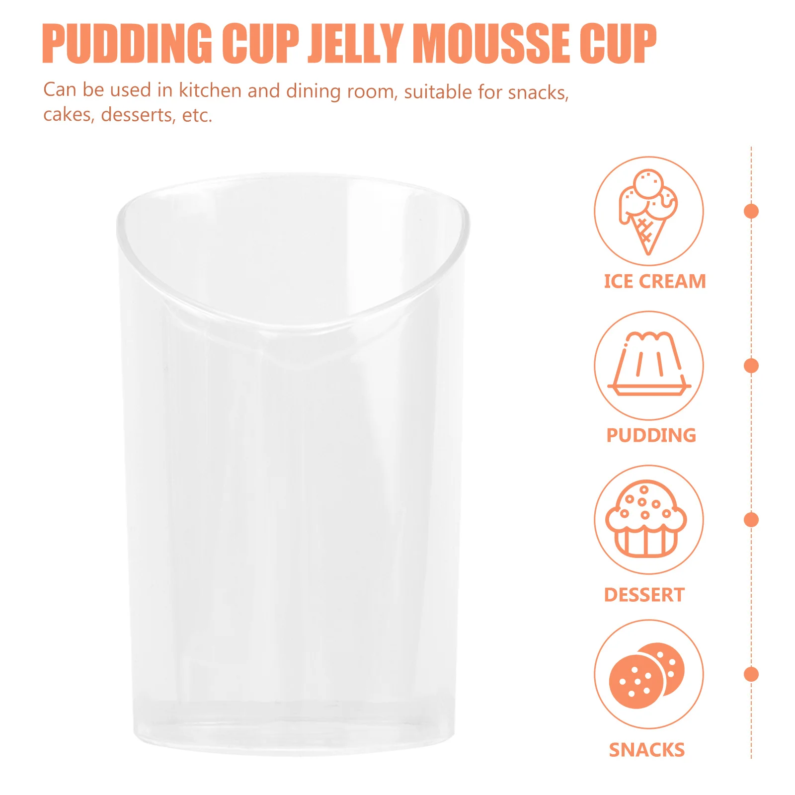

20pcs Jelly Mousse Cups Dessert Containers Transparent Ice Cream Pudding Storage Cake Holders Material Heat Resistant Easy