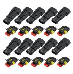 Promotion! 10 Kit 2 Pin Way Waterproof Electrical Wire Connector Plug