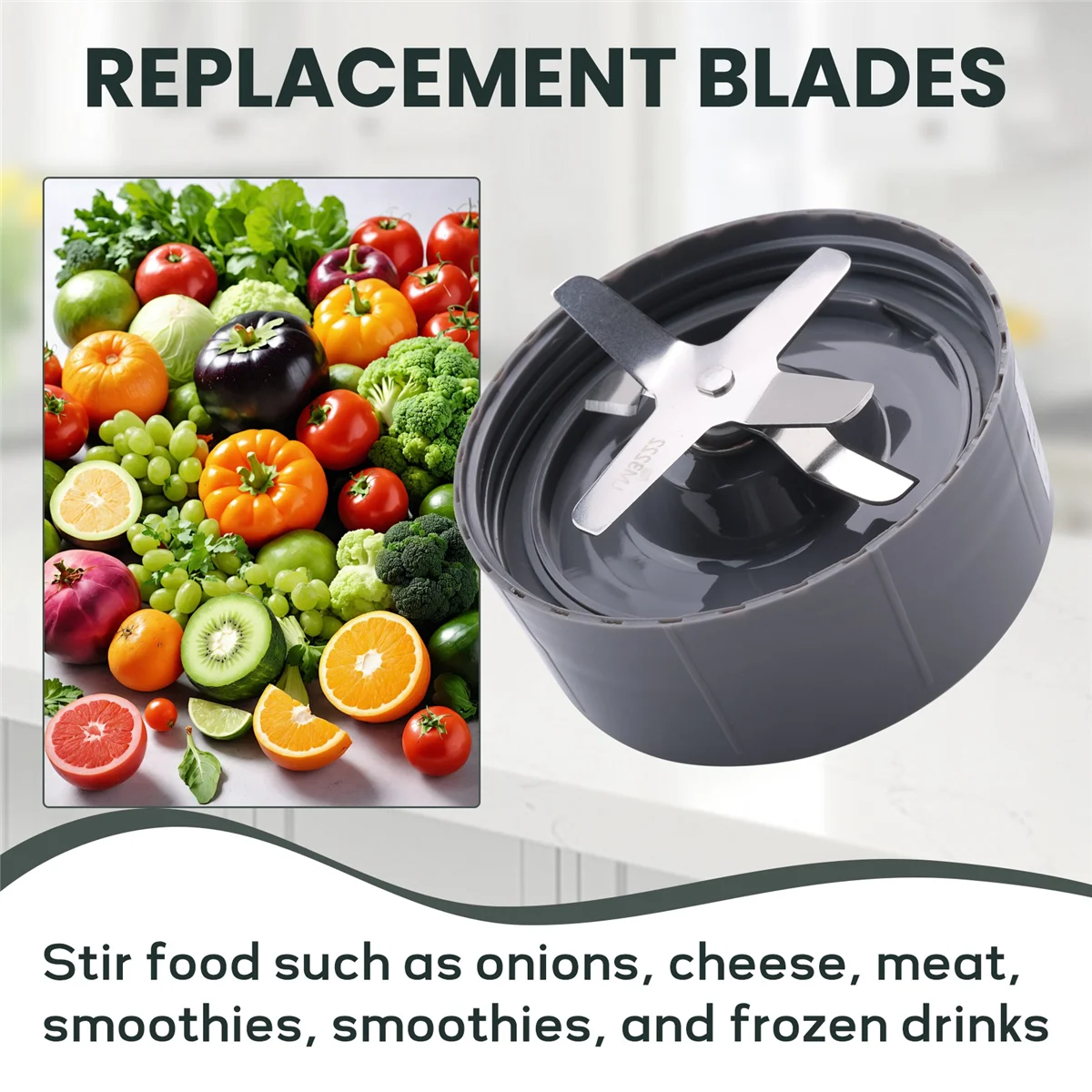 A01M Części zamienne do blendera Ostrze krzyżowe do blendera Nutribullet 600W/900W Wymienne ostrze ekstraktora