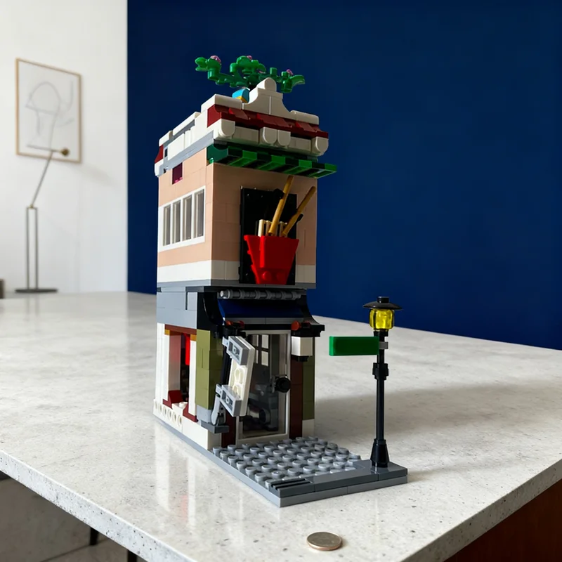 

442pcs MOC Noodle Shop Modular Alternate Build Creator 3 1 Model Building Blocks Construction Toys Christmas Gifts Brick Kids