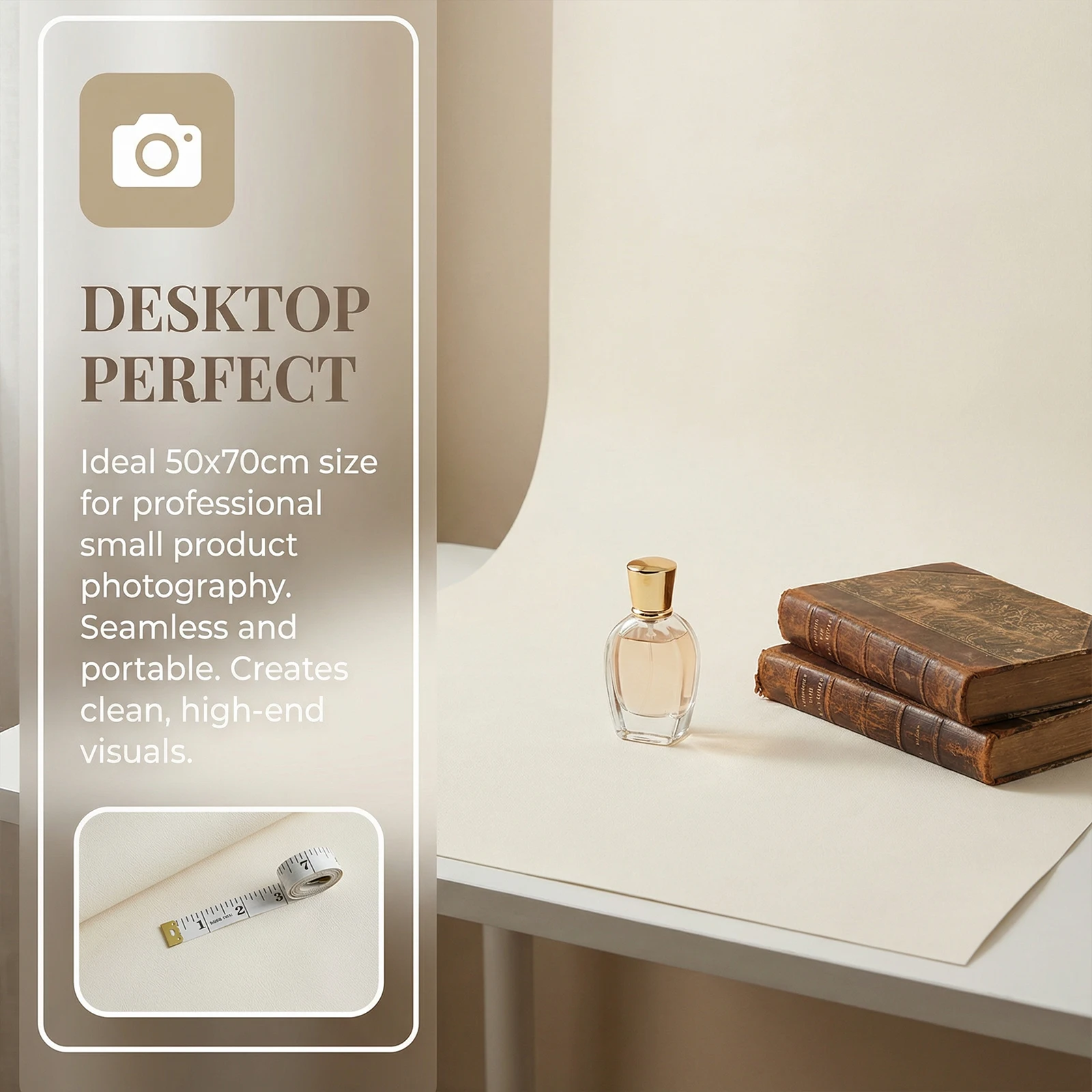 Fundo Fotográfico Antirrugas 50x70cm (Não é Papel) 5 Peças de Fundos de Mesa para Fotografia de Alimentos, Joias, Cosméticos e Maquiagem
