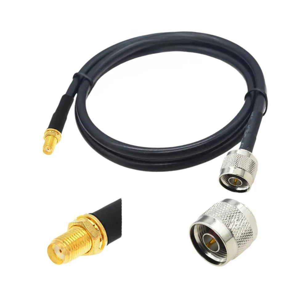 1PC SMA Male Female RP Plug Jack to N Type Connector Pigtail Cable Adapter RG58 30cm/50cm/100cm for WIFI Wireless