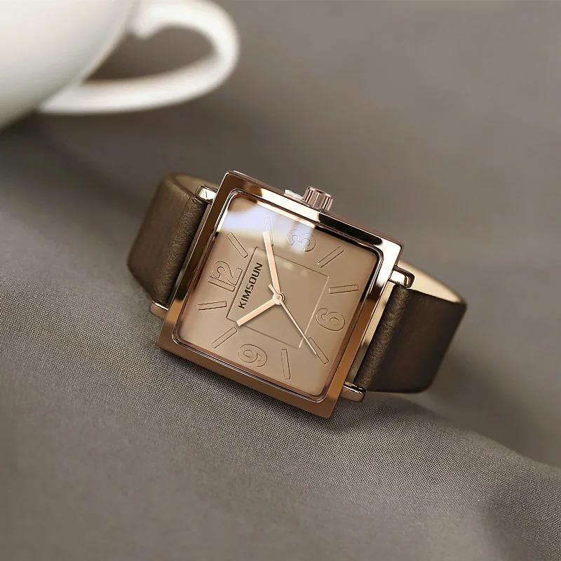 New Model Women's Quartz Watch, Genuine Leather Strap, Exquisite Design, Digital Dial, Stylish and Simple Wristwatch, High-End Women's Watch. the Perfect Christmas, Thanksgiving, Valentine's Day, Mother's Day, and Easter Gift