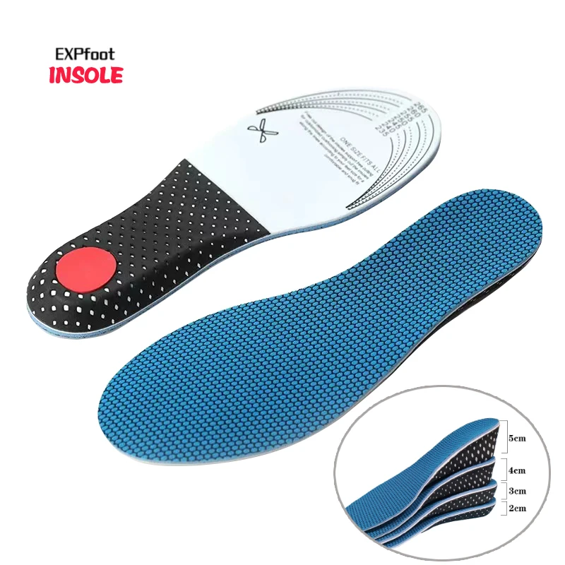 Invisible Height Increase Insole EVA Memory Foam Sport Sole Pad Heel Insert Taller Support Foot Pad Men Women Heighten Insoles