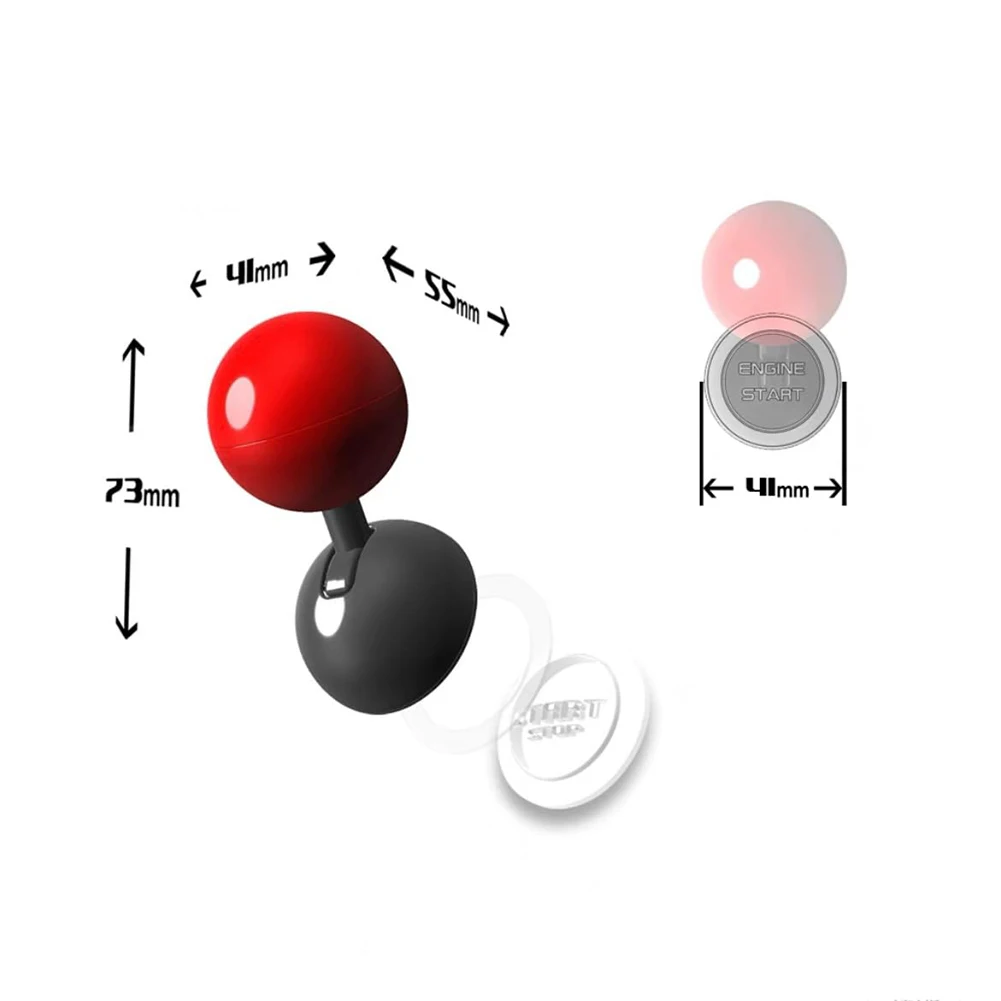Автомобильный рычаг запуска одной кнопкой, цельнометаллическая шариковая перекладина, автомобильная кнопка запуска одним касанием, крышка стартера, автомобильные декоративные аксессуары