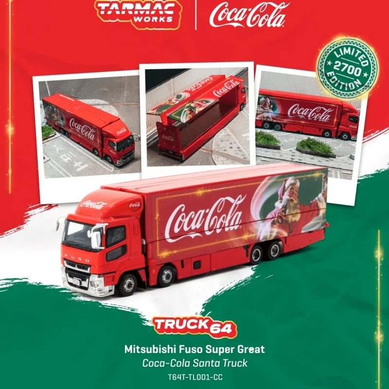 TW 1:64 Santa Claus Limited Edition Container-Truck - Legierungsguss-Mikromodell-Fahrzeug, Neu eingetroffen und auf Lager