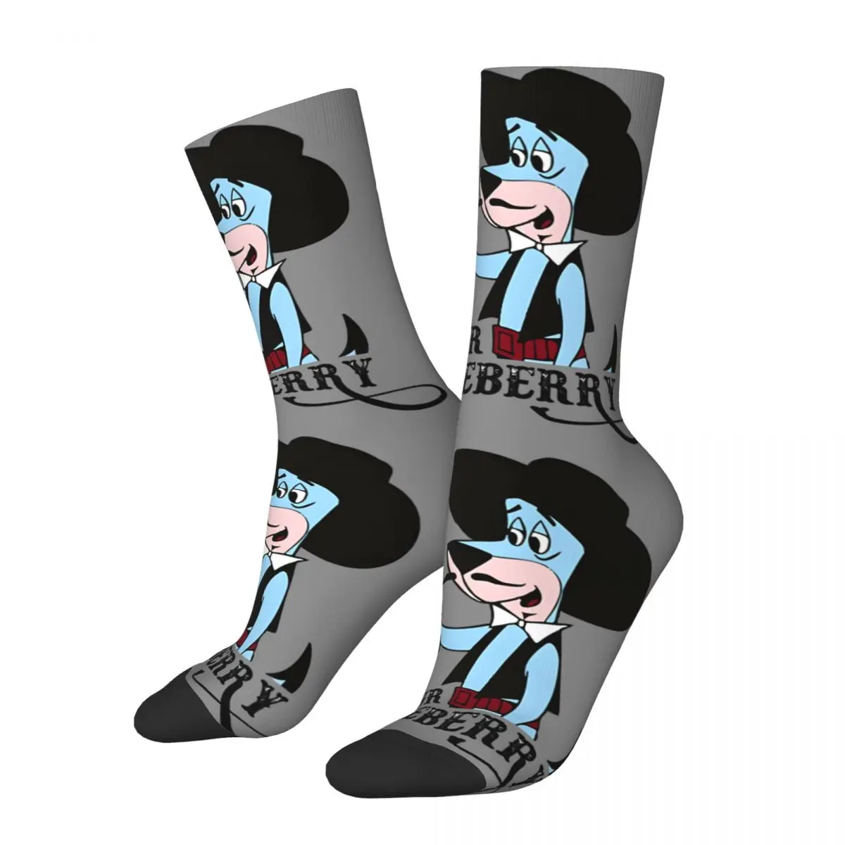 Hip Hop Vintage Gun Crazy Men's compression Socks Unisex H-Huckleberry Hound Show Harajuku Seamless Printed Funny Novelty Happy