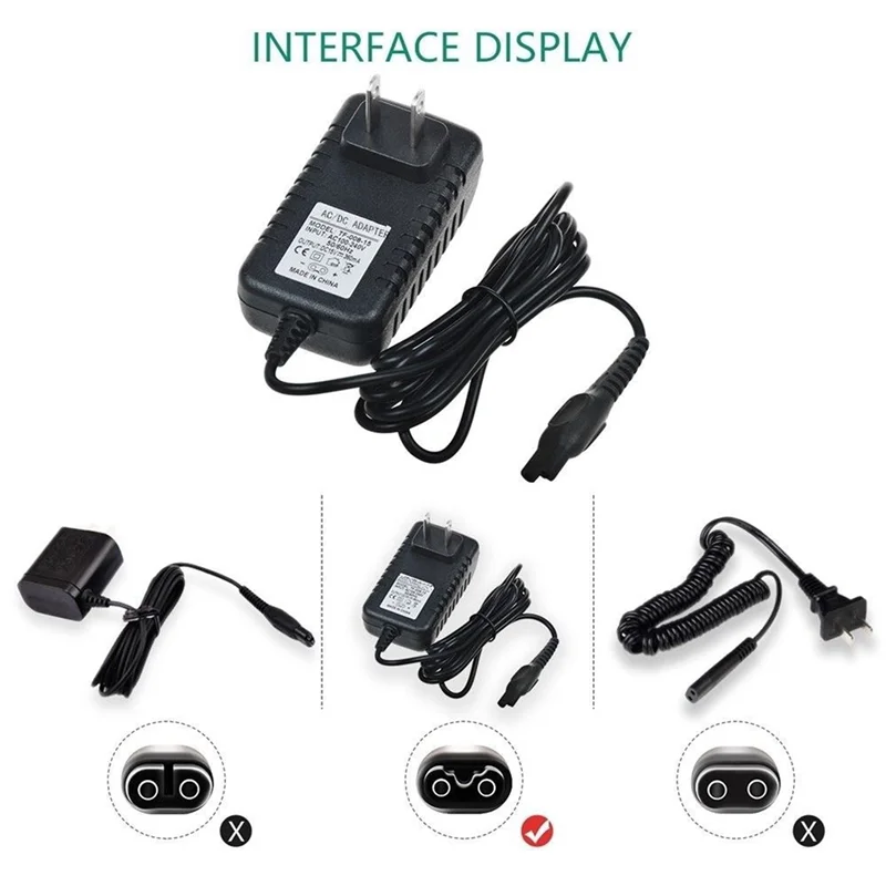 A68M-5X 5.4W 15V/0.36A Shaver Power Adapter Charger For  Shaver HQ8505 AT790 AT810(US Plug)