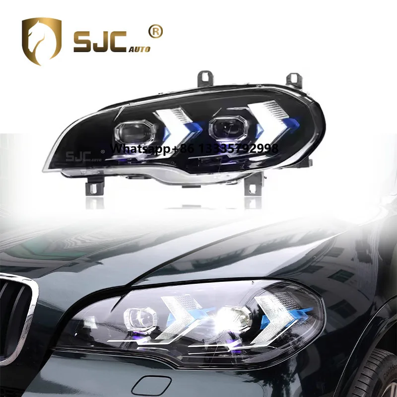 

SJC Hot Selling LED Headlight for BMW X5 E70 LED Headlights Assembly 07-13 X5 Modified Laser Lens LED Turn Daytime Running Light