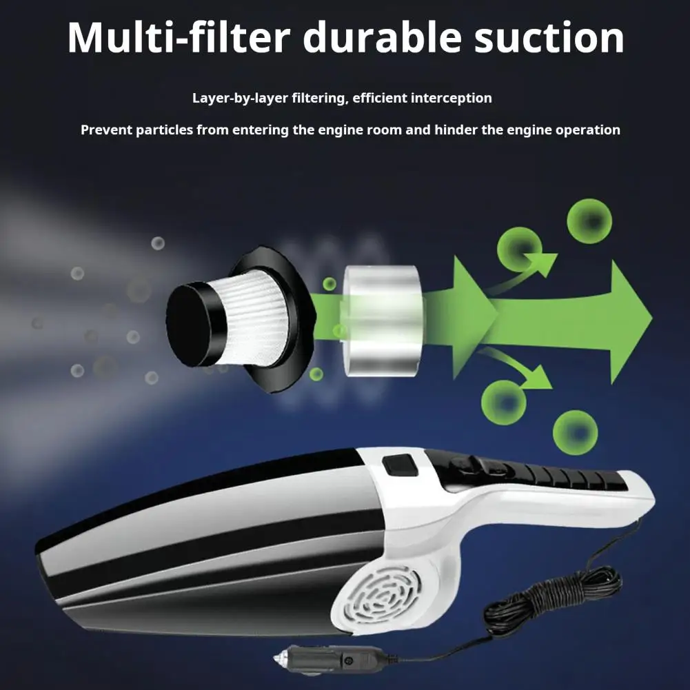 Car Vacuum Cleaner 120W High Power Vacuum Cleaner Portable Wet and Dry Vacuum Cleaner with Strong Suction for Car Cleaning