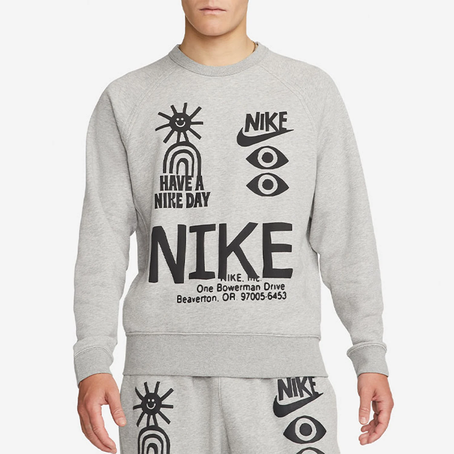 

Новая мужская спортивная толстовка Nike Authentic из трикотажного футера свободного кроя с принтом DQ4170-063