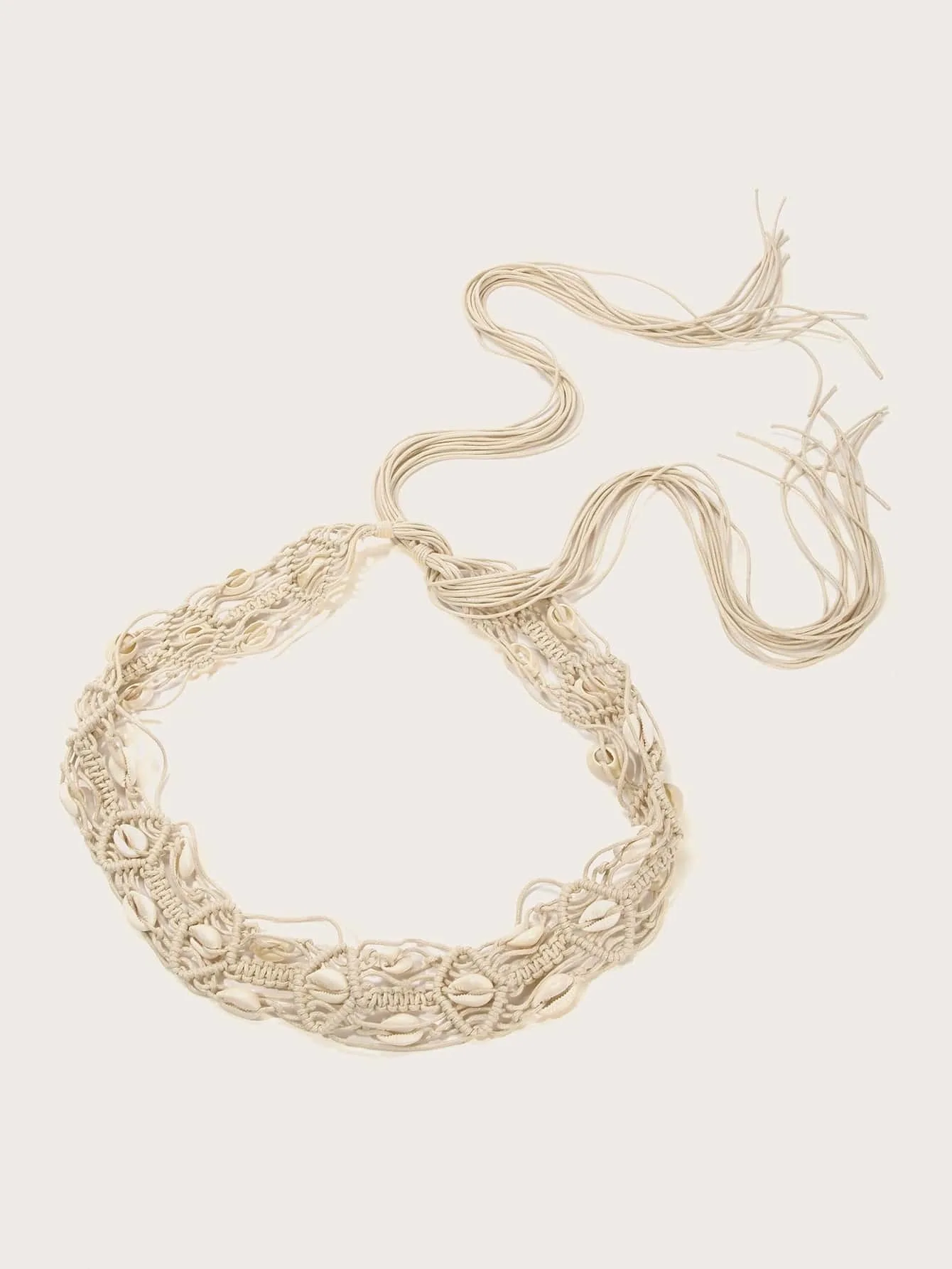 1 Stück Damen Modischer, lässiger Seil-Taillengürtel im Urlaubsstil mit kleinen Muscheldekorationen, geeignet für Strand- und Alltagskleidung im Boho – Detail 2