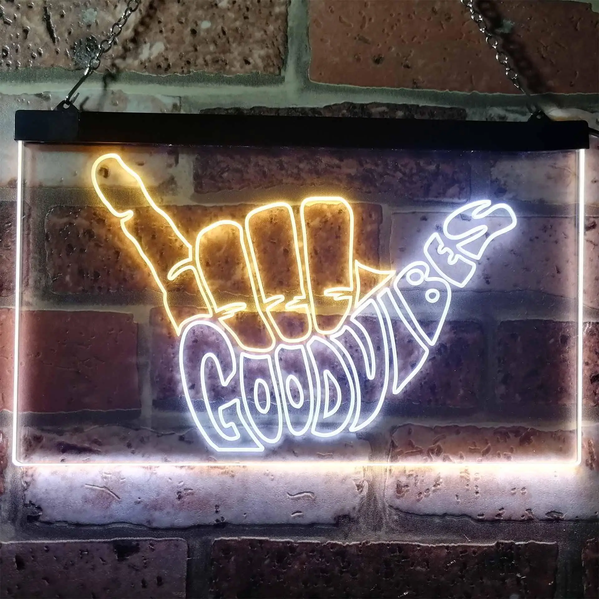 Good Vibes Only Hand Party Decoration Dual-color LED Neon Sign st6-i1076