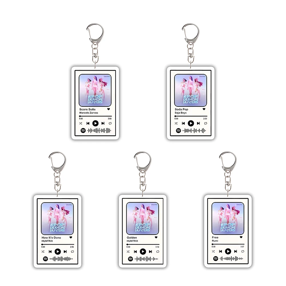 

DIY Acrylic Pendant Key Chain K-pop Demon Hunters Anime Peripheral Creative Cartoons Two-dimensional Birthday Gifts