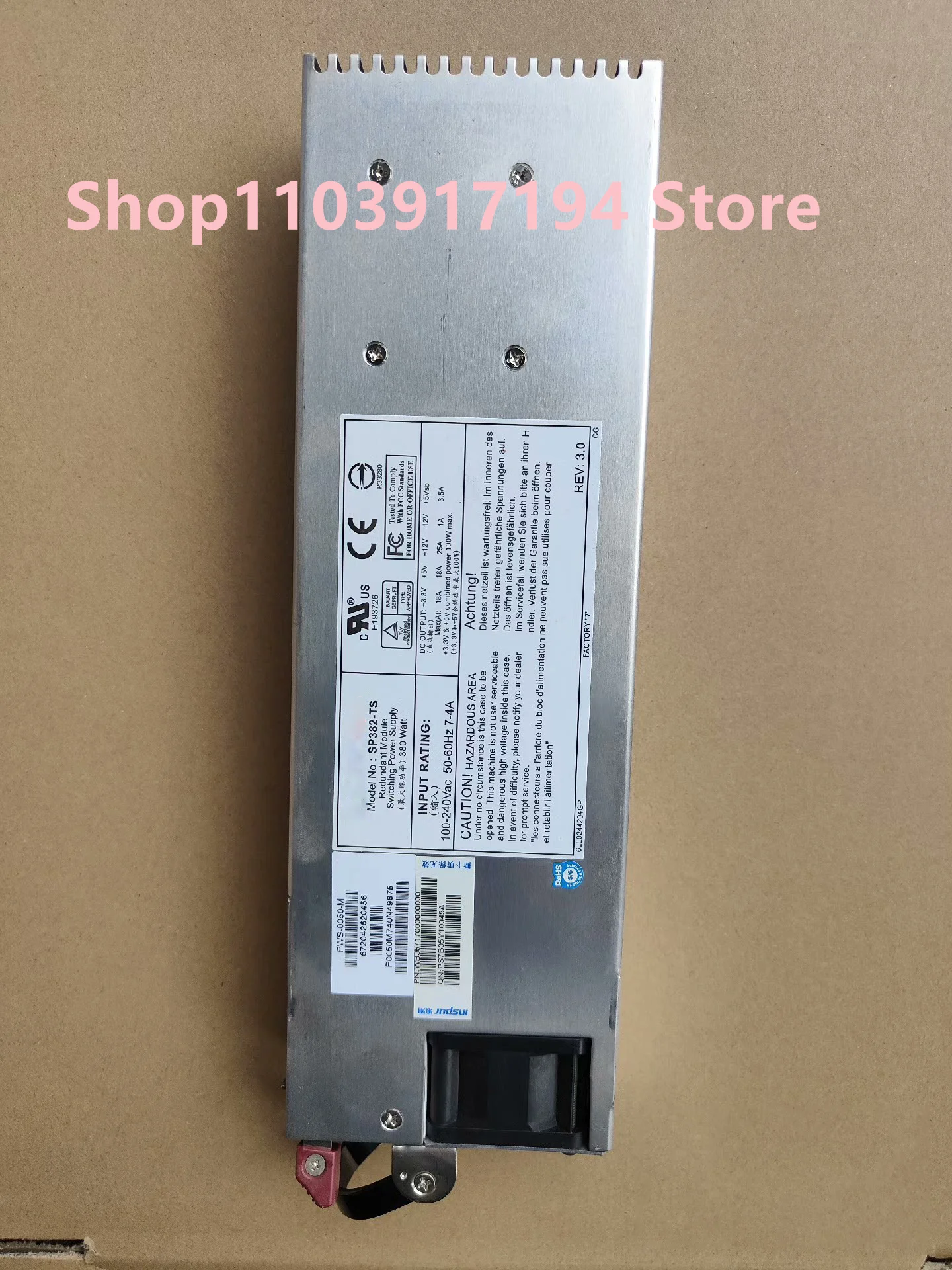 SP382-TS  Server power supply 380W
