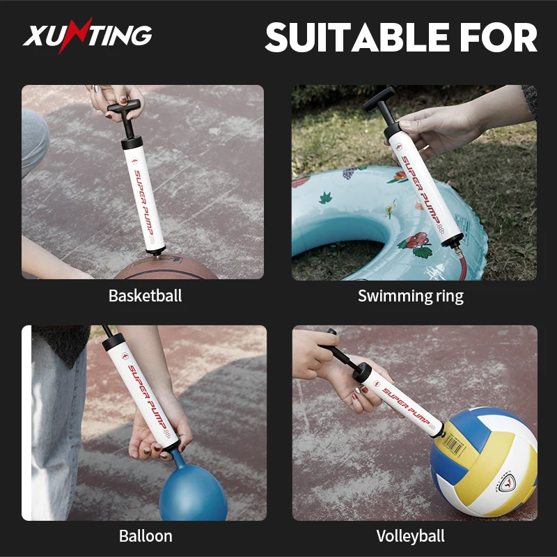 Xunting Pedal MTB Bicycle Pump MTB Bike Ball Air Pump InflatorSchrader Bicycle Pumps Compact Inflation Accessories for Swimming