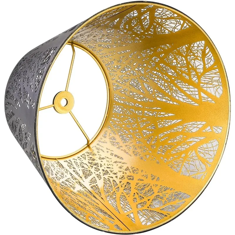 

1pc Metal Lampshade Forest Etching Forest Lamp Shade Pattern 6'' Top 10'' Bottom H7.5'' Fits For Table Lamps ,Floor Lamps