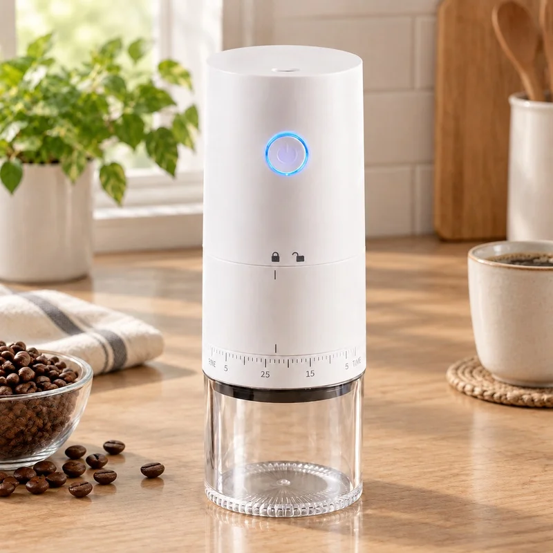 USB-C Rechargeable Ceramic Burr Grinder, Portable Electric Coffee Bean Mill for Expert Brewing