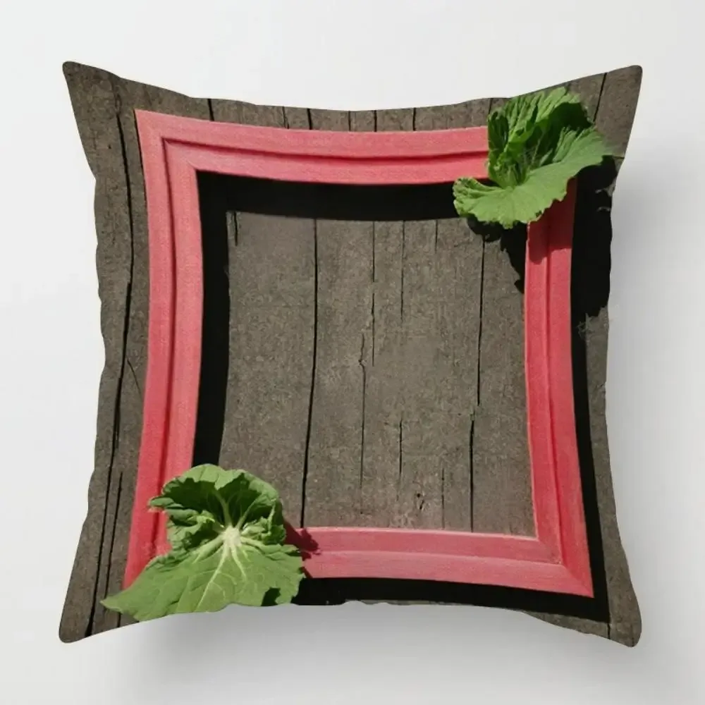 Framed Vegetables Pattern Digital Print Pillow Pattern Cushion Cover Suitable for Sofa Bedroom Car Pillow Cover