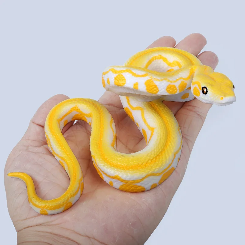 

Simulation Snake Big Python Model Solid Wild Animal Biological Snake Collection Ornaments Lifelike Novelty Gift Halloween Prop