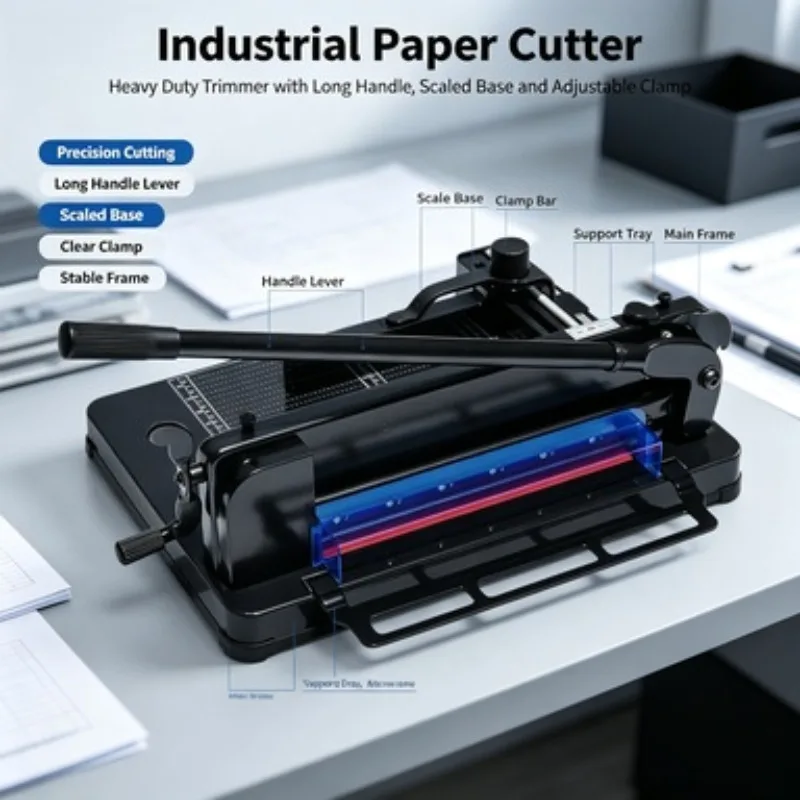 Heavy Duty Manual Paper Cutter Thick Layer Small Trimmer Guillotine Cutting Machine For Office Photo Document Paper Trimming
