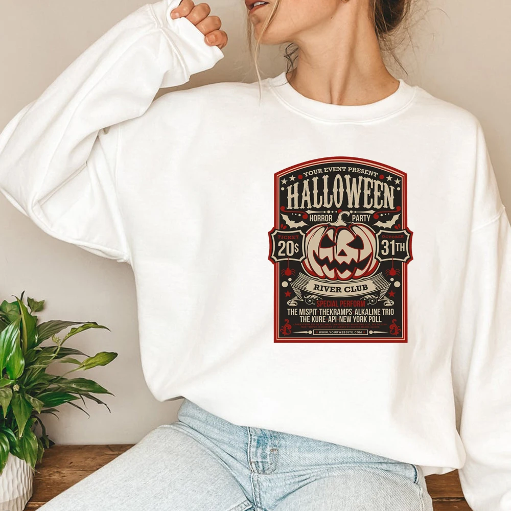 Halloweentown University Shirt Vintage Pumpkin Ghost Graphic Tee Halloween Horror Party Tees Movie Inspired Retro Halloween Tops