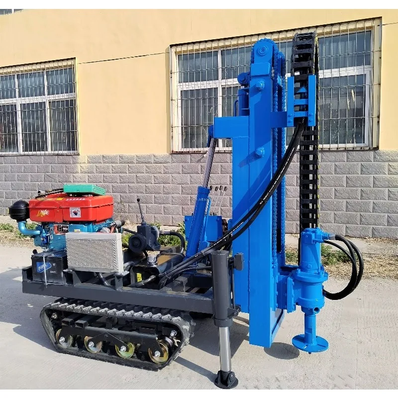 Hydraulic Screw Pile Driver Crawler Mounted Piling Machine for Solar Panel Foundation Construction