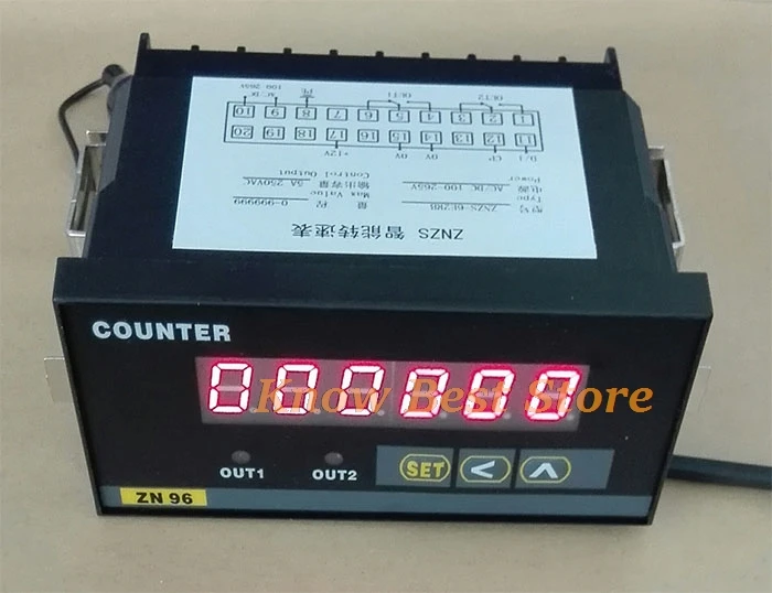 

Digital display tachometer interval control tachometer 2 group relay output ZNZS2-6E2R