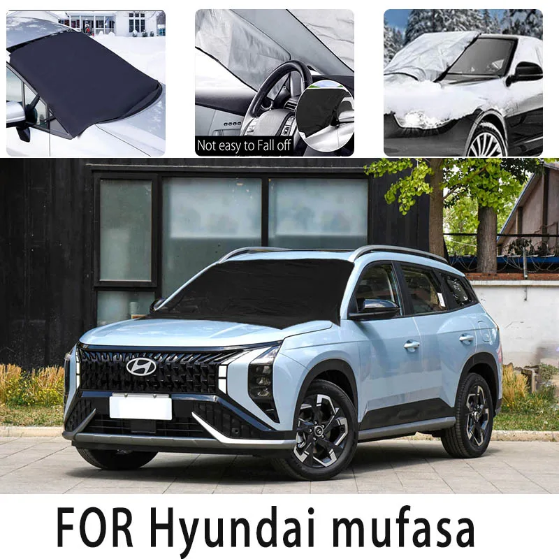 Car snow cover front for Hyundai mufasa Snowblock heat insulation sunshade Antifreeze wind  Frost prevention car accessories