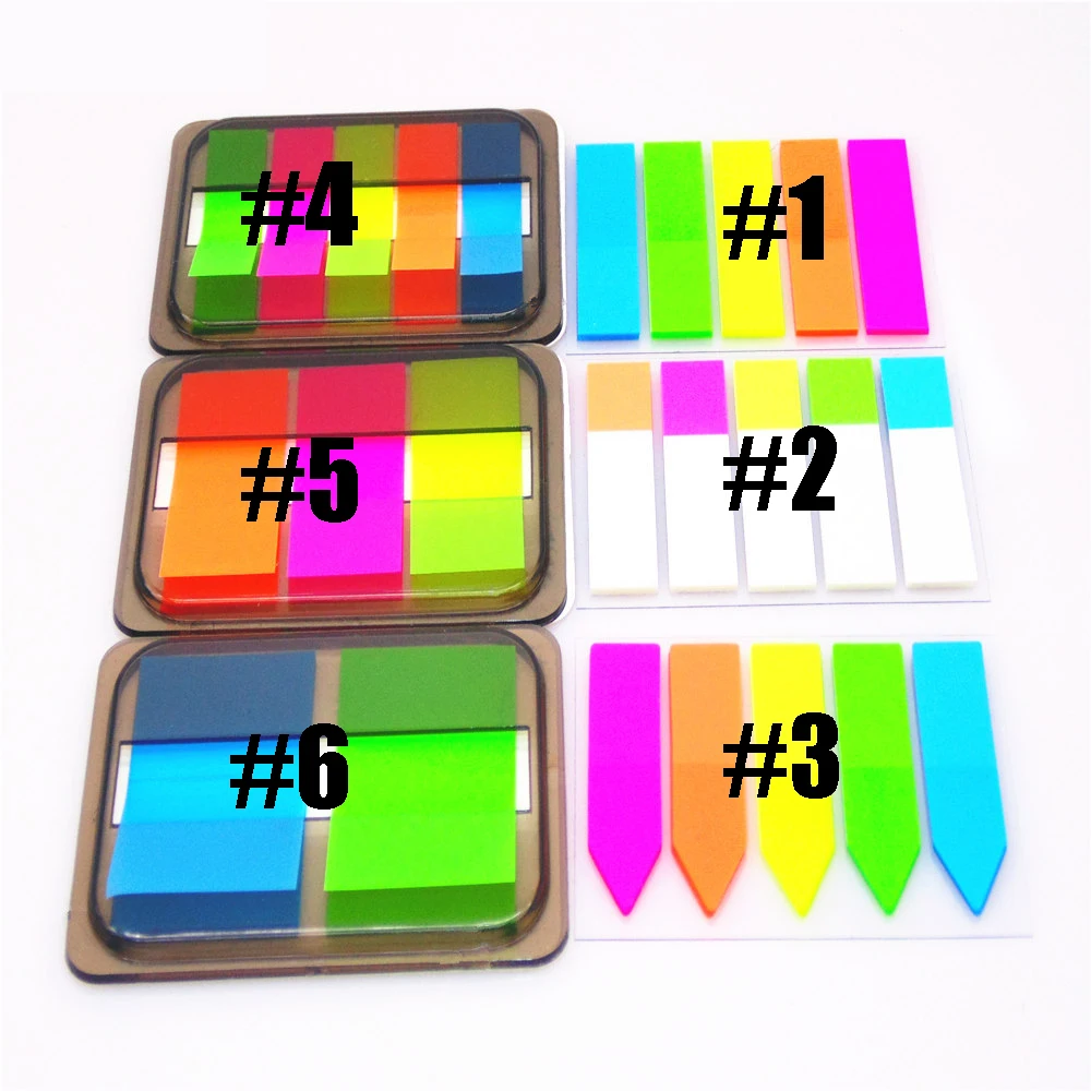Fluorescent Color Memo Pads N times Sticky Note Stickers Office School Supplies Bookmark Stickers Sticky Notes