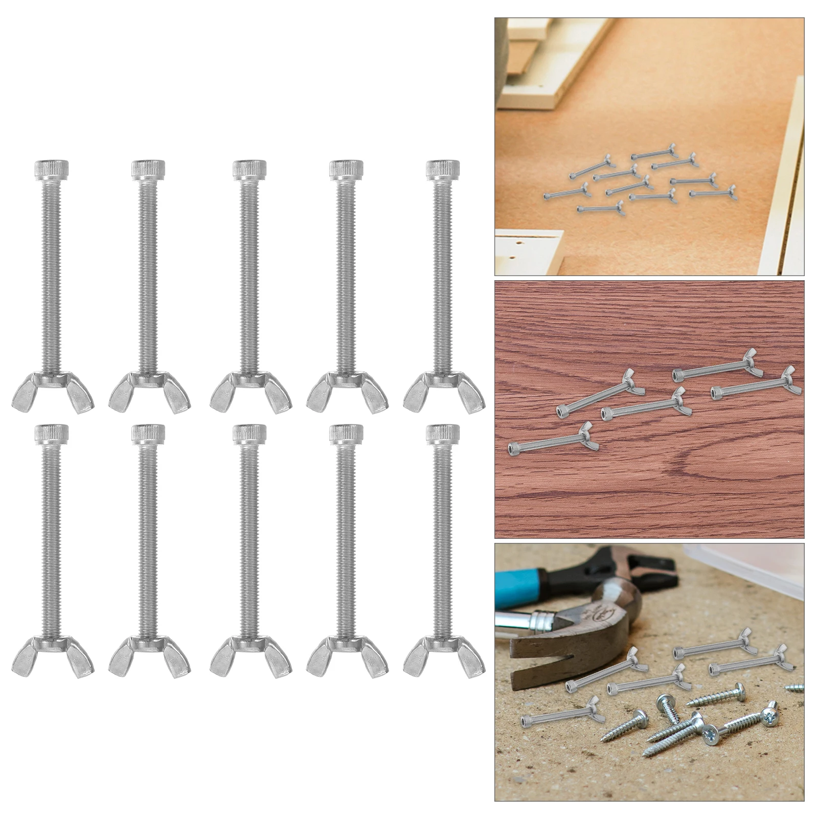 

Hand Tighten Bolts Stainless Steel Machine Screw Fasteners Repair Supply Home Screw Nut Use