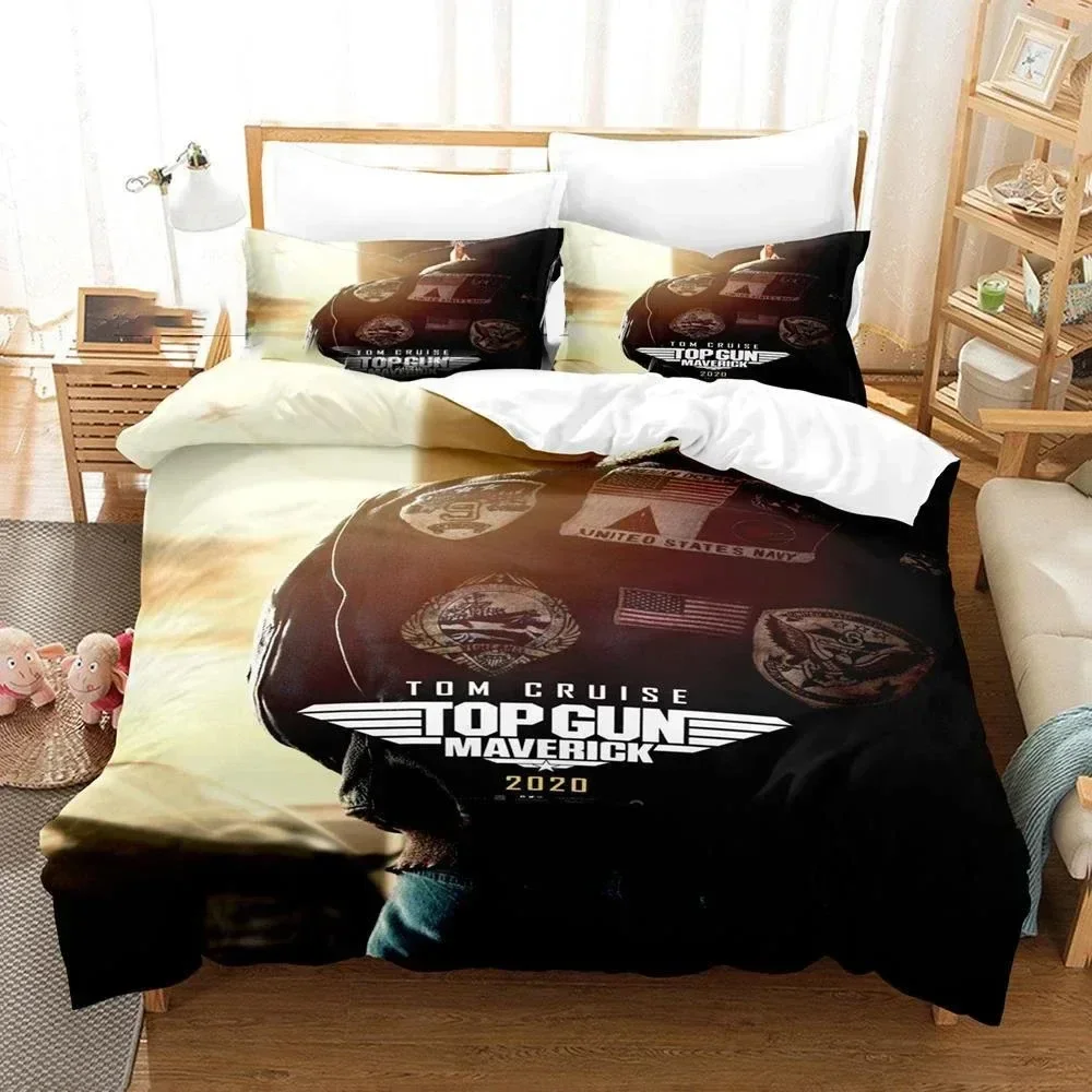 

3D Top Gun Maverick Printed Bed Set Duvet Cover Pillowcase Bedding Set Bed Linen Sheet Quilt Cover Full Queen King Size