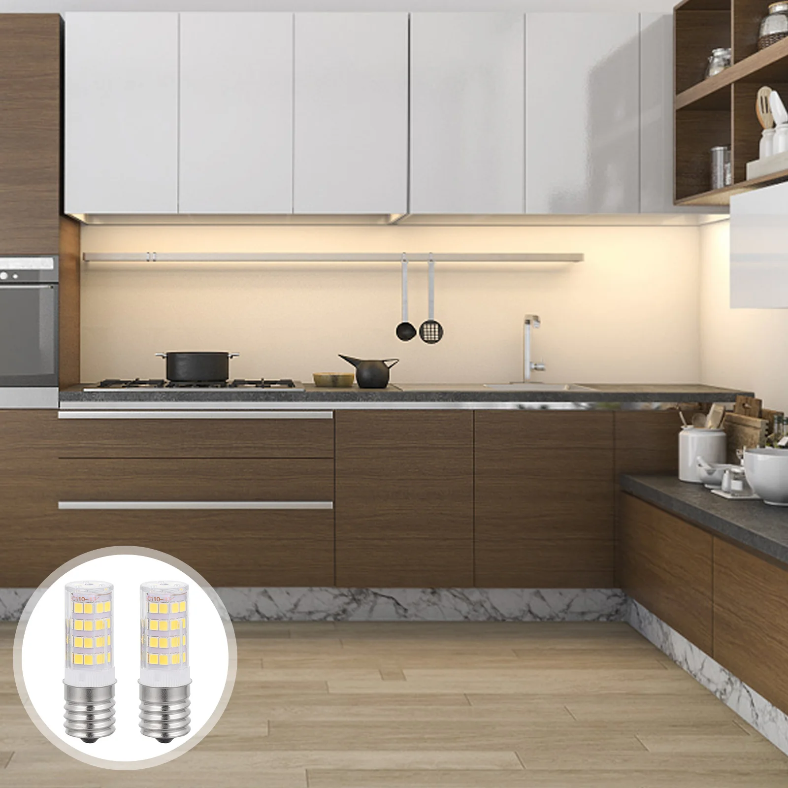 

2 Pcs Bulb Oven LED Lamp Holding Cabinet Microwave Heat-resistant Baking Appliance Light for