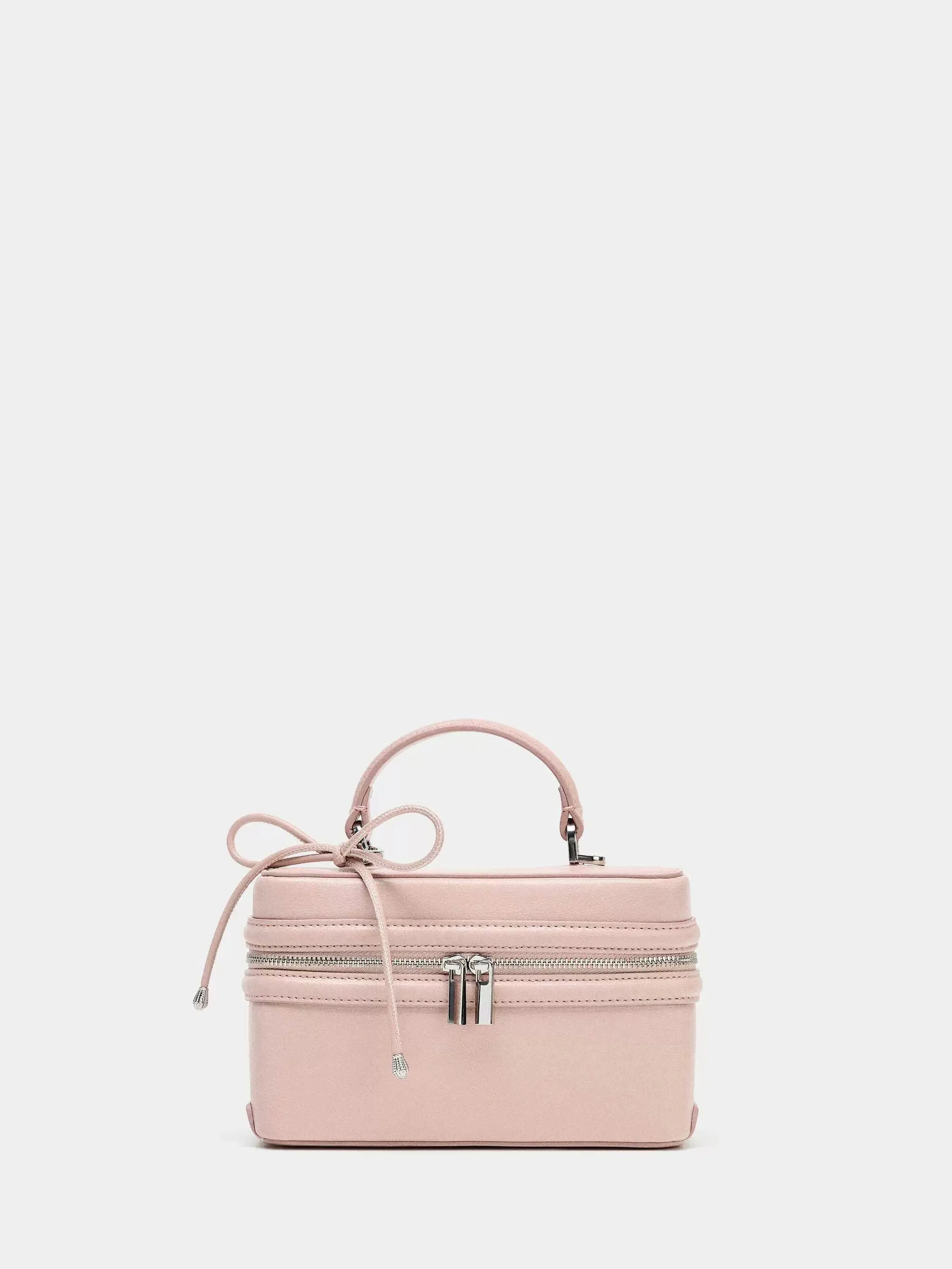 Z Home Women's  Hard  Box Bag Pink  Knot Handbag Fashionable Crossbody Bag Shoulder Strap Detachable Polyes...