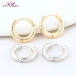 16MM 18MM 20MM 14K Gold Color Stainless Steel Round Earrings Hoops High Quality Jewelry Making Supplies Diy Findings Accessories