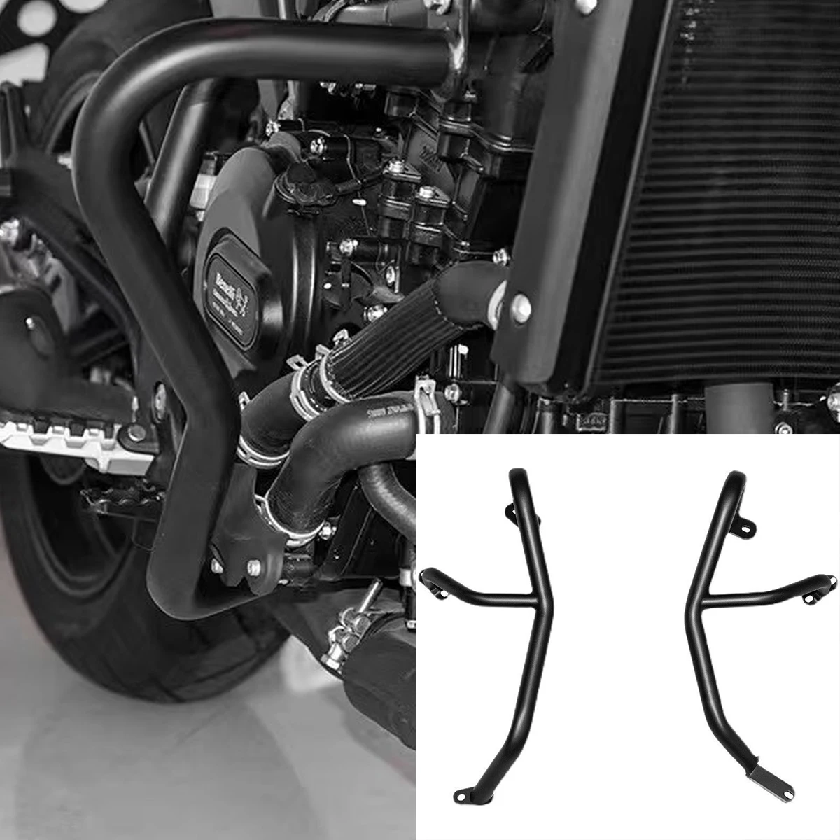 

BJ800 retro carbon steel bumper motorcycle body protection frame engine bumper Fit For Benelli Leoncino 800 BJ800