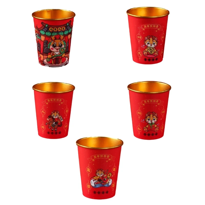 Dragon Themed Drinking Cups Party Supplies for Festive New Year Celebrations