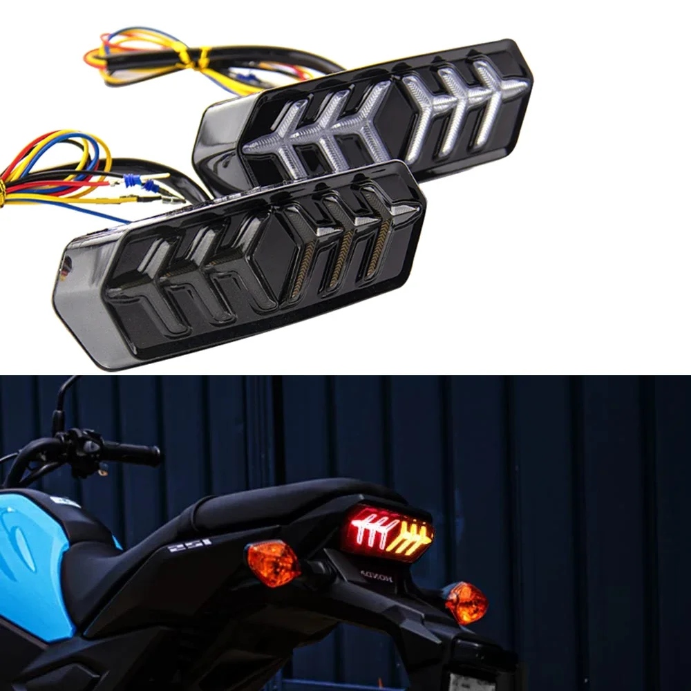 

Motorcycle LED Tail Light Turn Signals Indicators Rear Brake Stop Light For 2020 Honda GROM MSX125/SF CBR650F CTX700 CTX700N